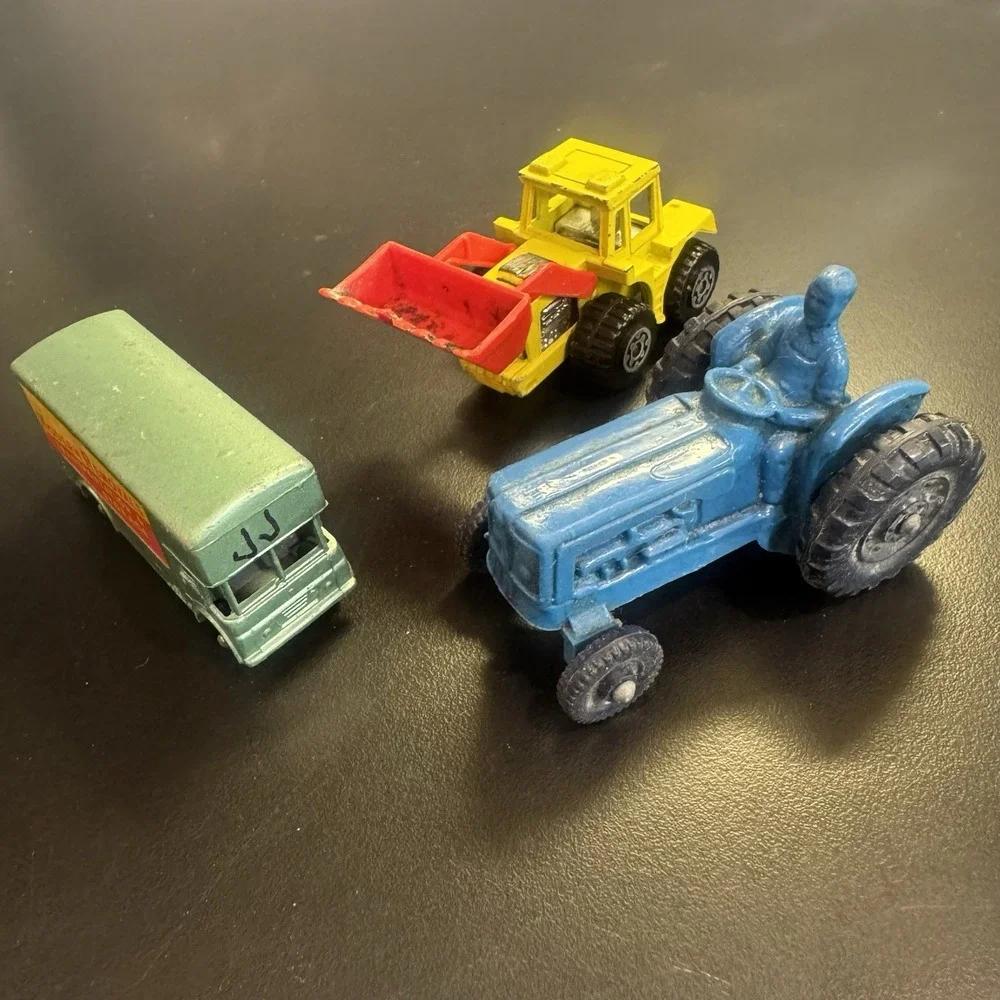 Vintage‎ Matchbox Lot Of (3) Blue Tractors Van